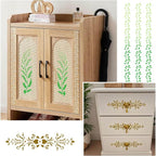 14 PCS Reusable Border Flower Stencils - Image 7