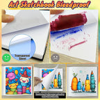 Halobios Square Sketchbook for Drawing, 120 lb/200 GSM Mixed Media Sketchbook - Image 4