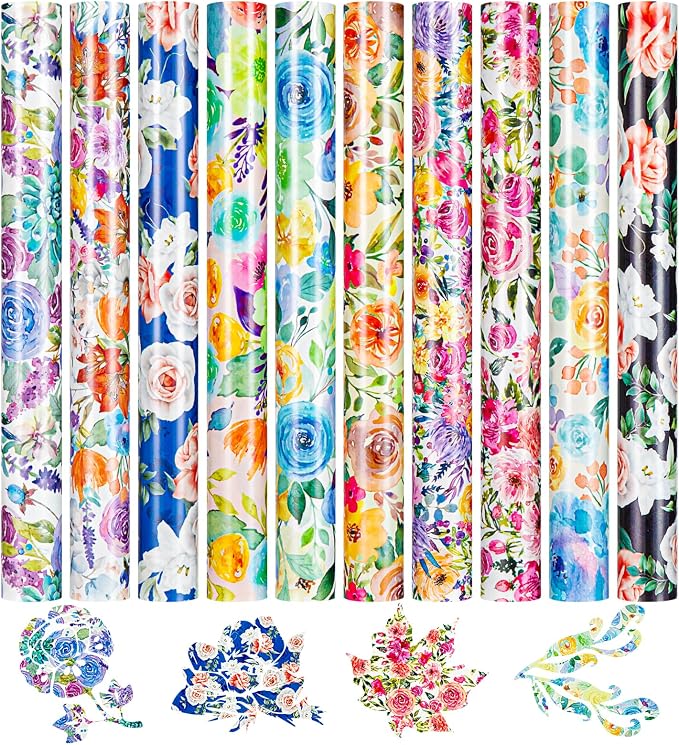 HTVRONT Floral Heat Transfer Vinyl by HTVRONT