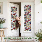 Stained Glass Window Film UV Resistant Window Privacy Film, Colorful Flowers - Image 2