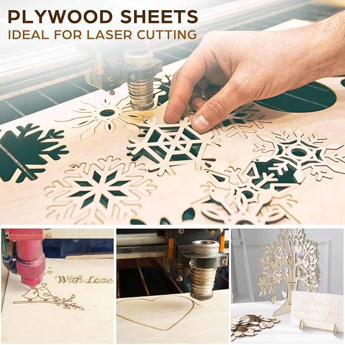LotFancy Basswood Sheets for Craft, 12 Pack, 3mm Thick Plywood Sheets, - Image 4