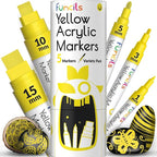 5 Acrylic Yellow Paint Pen by Funcils
