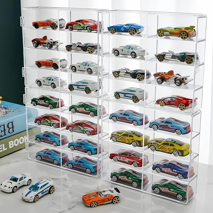 Hot 1/64 Scale Matchbox Wheels Toy Car Display Case Holds 32 Toy Cars Storage by YYDS