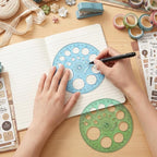 2 Pcs Circle Template for Drawing, Professional Circle Stencil Maker Ruler | - Image 4