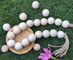 TBFYS 1.6IN Wood Beads for Crafts, Extra Large Wooden Balls Bead Unfinished - Image 3