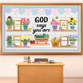 Christian Bulletin Board Set God Says You are Religious Classroom Decoration by Yiaoyinnz