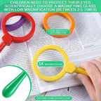 12 Pcs Magnifying Glass for Kids Shatterproof Science Jumbo Magnifiers - Image 3