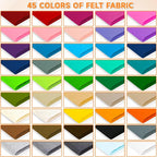 45 PCS Felt Fabric Sheets 8 x 12 Inch 2mm Craft Felt Sheets | 45 Assorted Colors - Image 3