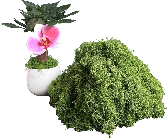5.3oz Green Fake Moss Artificial Floral Moss Faux Plant by Forlaoers