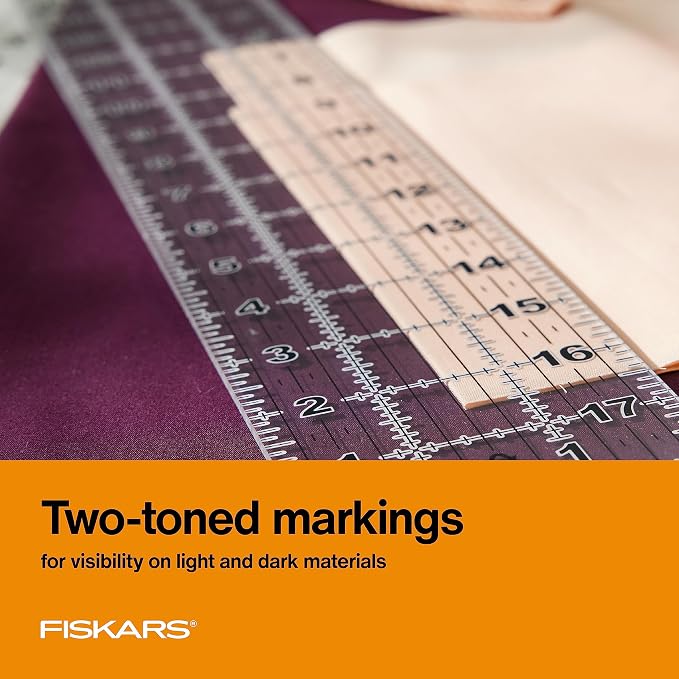 Fiskars Sewing Ruler, Sewing and Quilting Supplies, Arts and Craft Supplies - Image 2