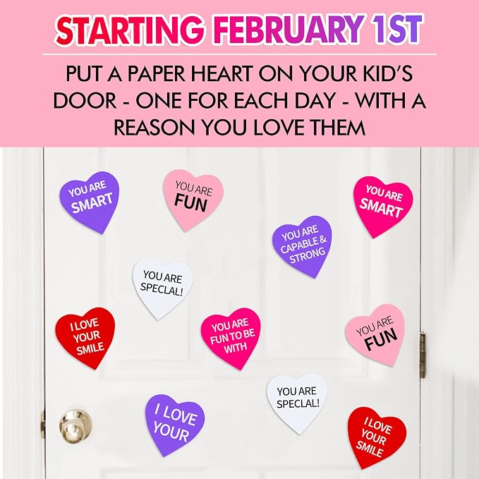 90 Pieces Heart Cutouts Paper Hearts Heart Shape Cards 5.5 Inches Large - Image 4