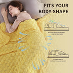 Knitted Weighted Blanket for Adult, No Beads Heavy Blanket 48” x 72'' 15lbs - Image 3