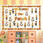 gisgfim 80Pcs Fall Scarecrow Cutouts Fall Thanksgiving Decorations Bulletin - Image 7