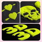 VinylRus Puff Vinyl Heat Transfer 3D -12” x 6ft Neon Yellow Puff Iron on Vinyl - Image 2