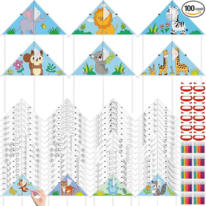 Syhood 60 Pcs DIY Coloring Kites Kit by Syhood