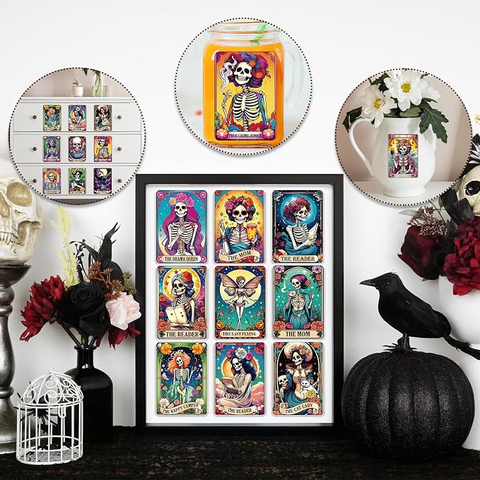 Rngmsi 20 Sheets Skull Gothic UV DTF Cup Wrap Cold UV DTF Transfer Stickers | - Image 5