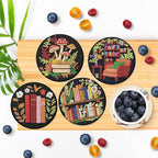 8 Pcs Bookshelf Diamond Art Coasters Kit - Image 4