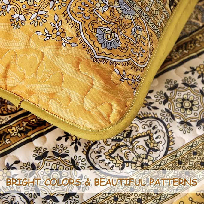 WONGS BEDDING Boho Quilt Set Full Size - Image 6