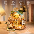 ROBOTIME DIY Miniature House Kit, Mini Wooden Dollhouse Diorama Model, Tiny - Image 6