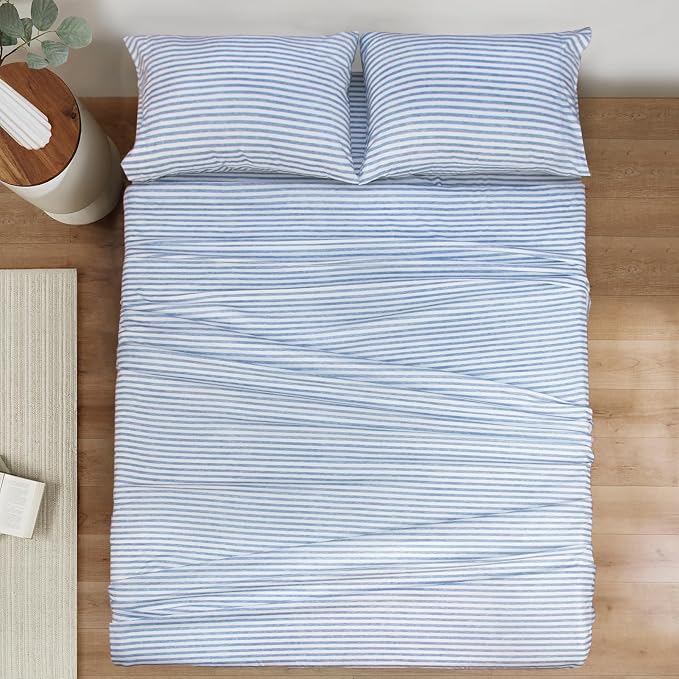 Mejoroom Striped King Size Sheet Set - Image 2