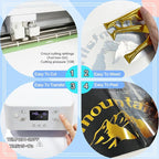 Heat Transfer Vinyl Metallic Rose Gold Foil 12"*6Ft Bundle Chrome HTV Pack in - Image 4