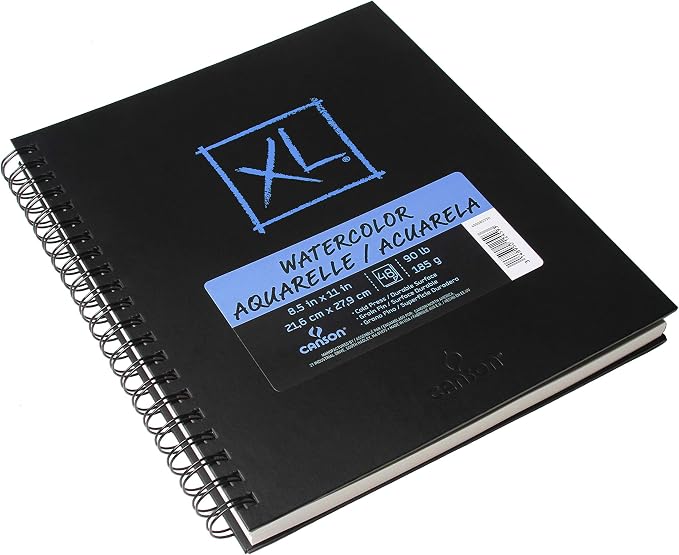 Canson XL Series Art Book Watercolor, Midweight White Paper, Side Wire Binding - Image 2
