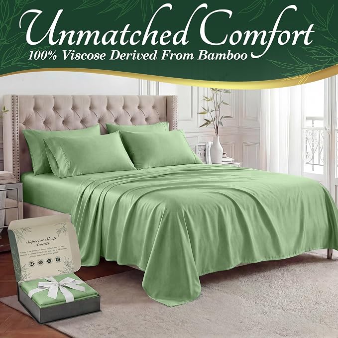 DECOLURE 100% Viscose Derived from Bamboo Sheets Queen Size - Image 2