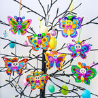 Winlyn 24 Sets Butterfly Craft Kits DIY 3D Rainbow Butterfly Ornaments - Image 5