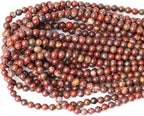 60PCS 6mm Natural Red Brecciated Jasper Gemstone Round Loose Beads Stone Beads - Image 3