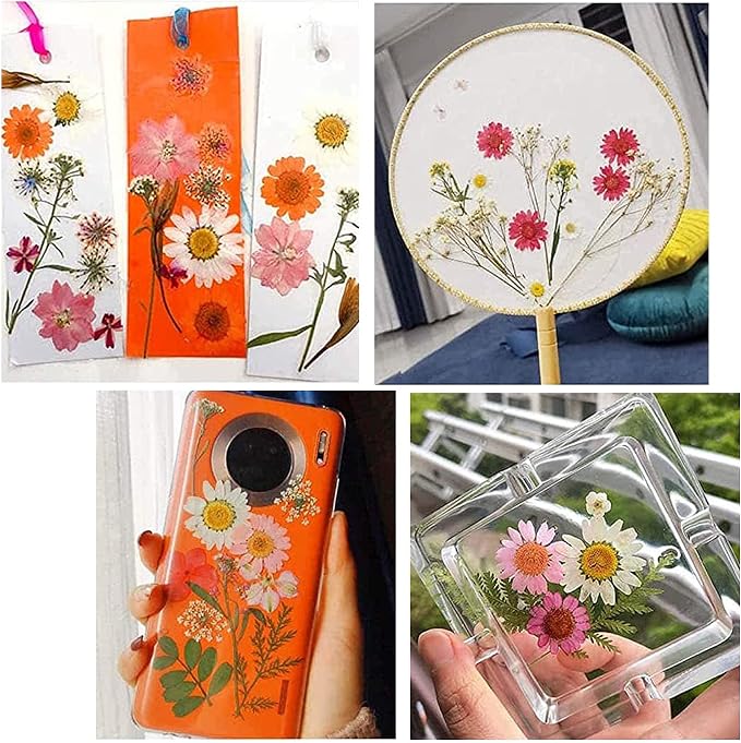 Woohome 126PCS Real Pressed Flowers, Dried Pressed Flowers Colorful Real - Image 2