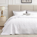 Love's cabin King Size Quilt Set White Bedspreads by Lovescabin