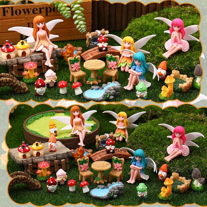29Pcs Fairy Garden Accessories, Miniature Garden Ornaments Landscape - Image 2