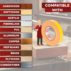 XFasten Bulk Double Sided Woodworking Tape 1-inch 1, 296-Feet Total - Image 7