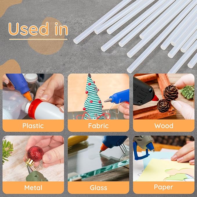 Glow in the Dark Glue Sticks Bulk, 0.27"x8" Hot Melt Glue Sticks - Image 4