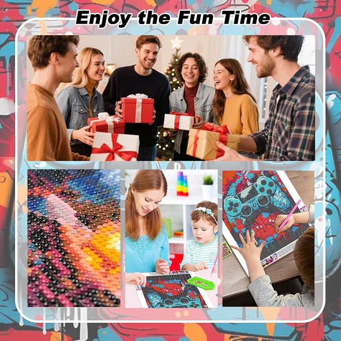 VeGuude Diamond Painting Kits for Adults, DIY Gaming Equipment 3 Pack Diamond - Image 9