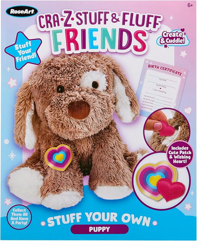 CRA-Z-Stuff & Fluff Friends Stuff Your Own Puppy Plush Toy, DIY Stuffing Kit by Cra-Z-Art