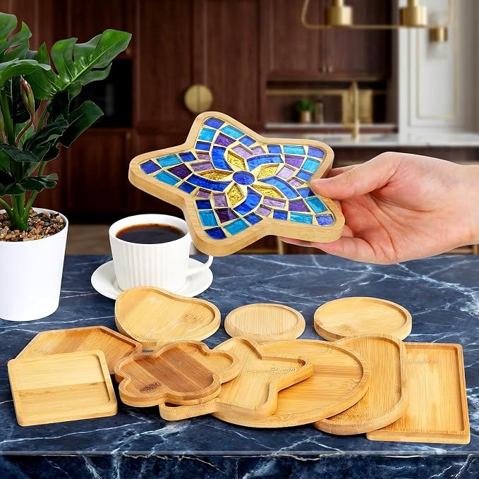 10 Pcs Wooden Mosaic Bases Kits - Image 3