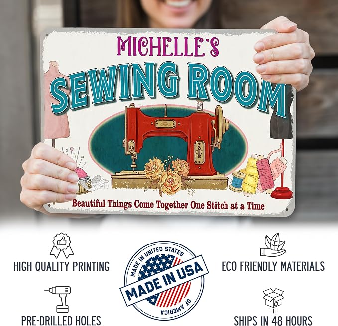 Personalized Sewing Room Sign Custom Sign Art Room Décor - Image 3