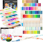 Shuttle Art 120 Colors Dual Tone Acrylic Paint Markers, 60 Pack Acrylic Paint by ShuttleArt