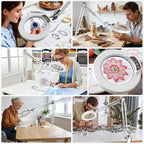 10X Magnifying Glass with Light and Clamp, Real Glass Stand Lighted Magnifier - Image 7
