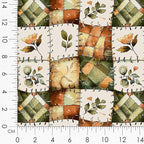 Rustic Patchwork Cotton Fabric Panel – 6 Designs + Bonus Patchwork Sheet - Image 8