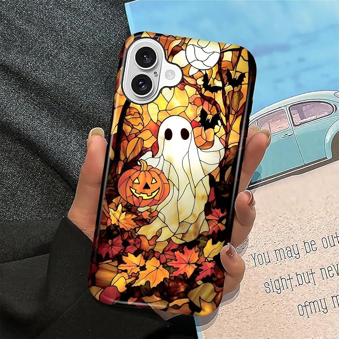Case for iPhone 16, Scratch Resistant Hybrid Double Layer Hard Shell，Halloween - Image 6