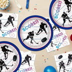 40Pcs Hockey Birthday Decorations Ice Sports Birthday Paper Plates and Napkins - Image 6