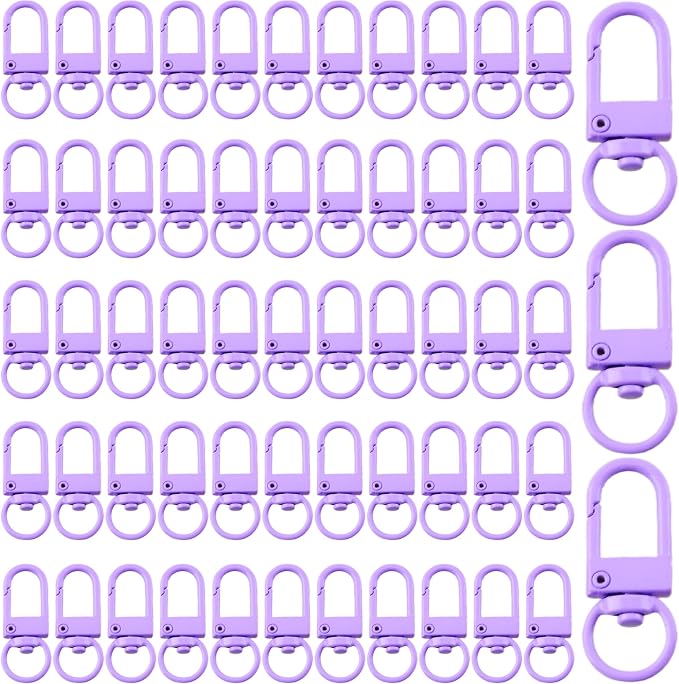 KJML DIY Keychain clip 60pcs Swivel Snap Lobster Claw Keychain Clasps Lanyard by KJMLDIY