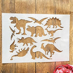 TIAMECH A4 Reusable Prehistoric Dinosaurs Stencil by TIAMECH