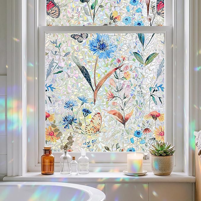 ADD.HERES Window Privacy Film, Stained Glass Decorative Static Cling, Removable by ADDHERES