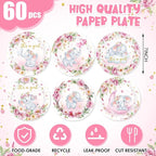 Funnymoom 7 Inch Pink Elephant Baby Shower Paper Plates 60 Pcs It's a Girl - Image 2