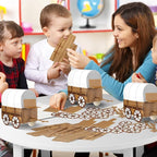 Motipuns 36 Pcs 3D Western Covered Wagon Craft Kit Toy Wagon - Image 7