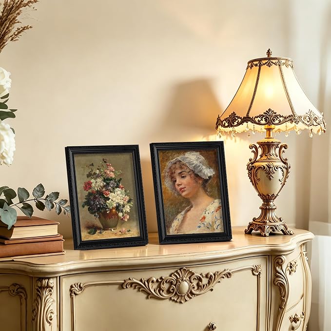 eletecpro 8.5x11 Vintage Picture Frame, Glass Cover, Horizontal or Vertical - Image 7