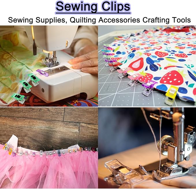 50 PCS Large Sewing Clips, 7 Bright Colors Multipurpose Quilt Clips Craft Tools - Image 4